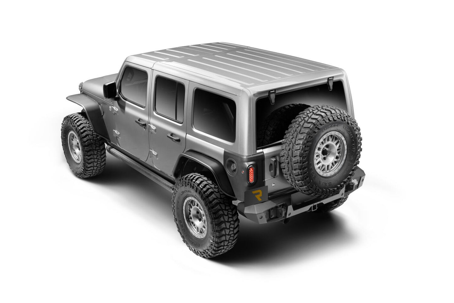 Trailline Rear Full Width Bumper Textured Black 2018-2026 Jeep Wrangler Go Rhino-5