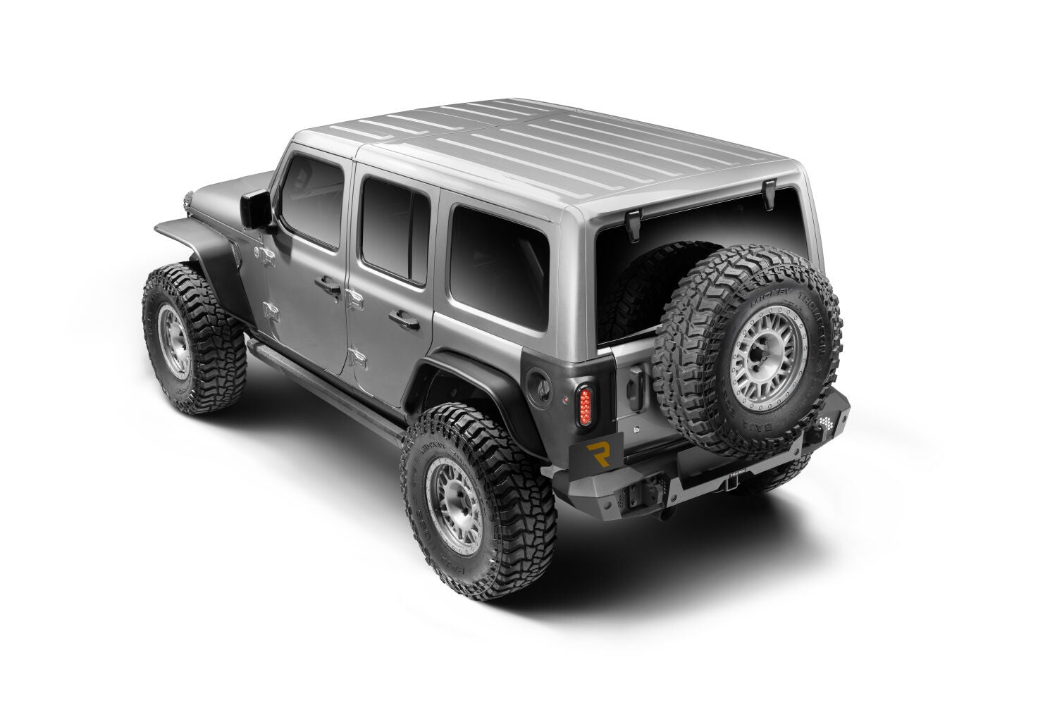 Trailline Rear Full Width Bumper Textured Black 2018-2026 Jeep Wrangler Go Rhino-5