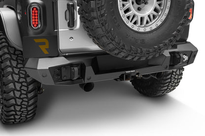 Trailline Rear Full Width Bumper Textured Black 2018-2026 Jeep Wrangler Go Rhino-6