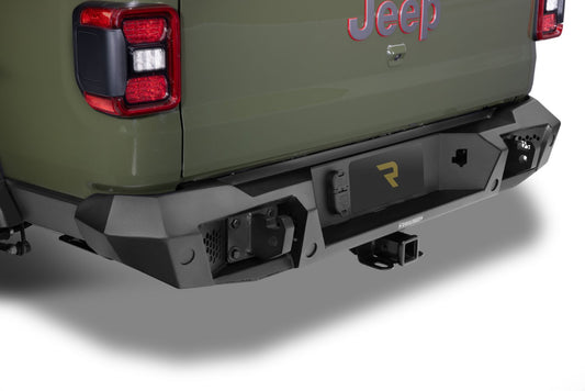 Trailline Rear Full Width Bumper Textured Black 2020-2025 Jeep Gladiator Go Rhino-1