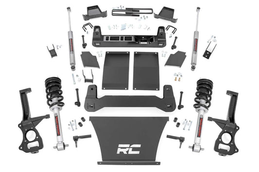 Rough Country 4 Inch Suspension Lift Kit Lifted Struts 19-20 Silverado/Sierra 1500 Trailboss/AT4 4WD Rough Country