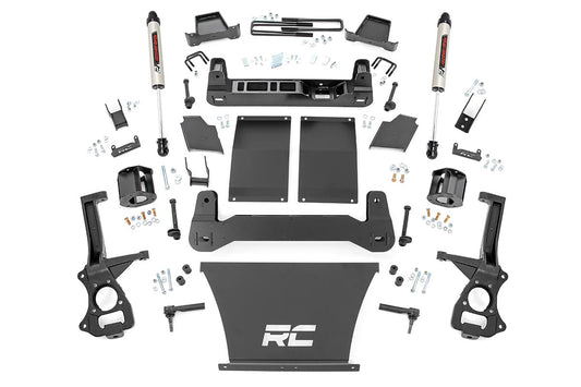 Rough Country 4 Inch Suspension Lift Kit Strut Spacers & V2 Shocks 19 Silverado/Sierra 1500 Trailboss/AT4 4WD Rough Country