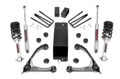 3.5 Inch Suspension Lift Kit w/Upper Control Arms N3 Struts & Shocks 07-13 Silverado/Sierra 1500 Rough Country-1