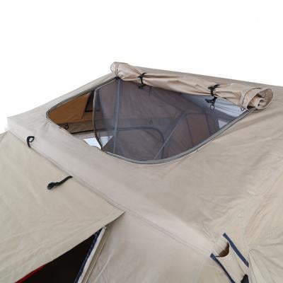 Overlander Roof Top Tent Open size 95 Inch W x 56 Inch L x 51 Inch H Load capacity is 661 lbs Sleeps 2-3 Smittybilt-5
