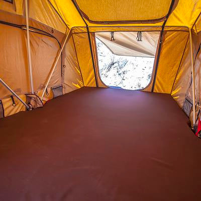 Overlander Roof Top Tent Open size 95 Inch W x 56 Inch L x 51 Inch H Load capacity is 661 lbs Sleeps 2-3 Smittybilt-8