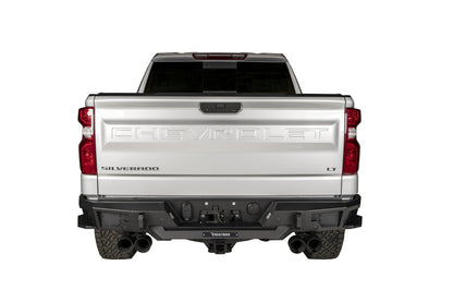 BR20 Rear Bumper Replacement Textured Black 2019-2021 Silverado/Sierra 1500 Go Rhino-2