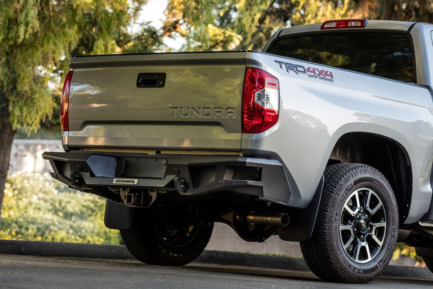 BR20 Rear Bumper Replacement Textured Black 2014-2021 Toyota Tundra Go Rhino-3