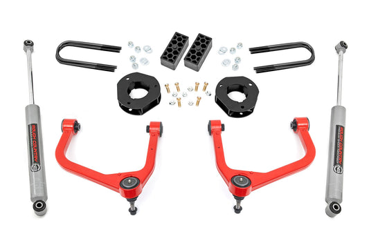 3.5 Inch Lift Kit Rear Mono Leaf Red Chevy Silverado 1500 2WD/4WD (2022-2024) Rough Country