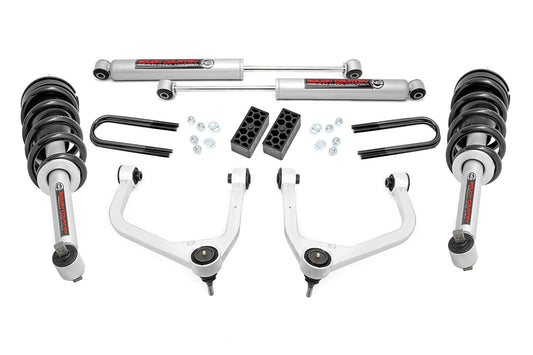 3.5 Inch Lift Kit N3 Struts Rear Mono Leaf Chevy Silverado 1500 (22-24) Rough Country