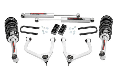3.5 Inch Lift Kit N3 Struts Rear Mono Leaf Chevy Silverado 1500 (25-26) Rough Country
