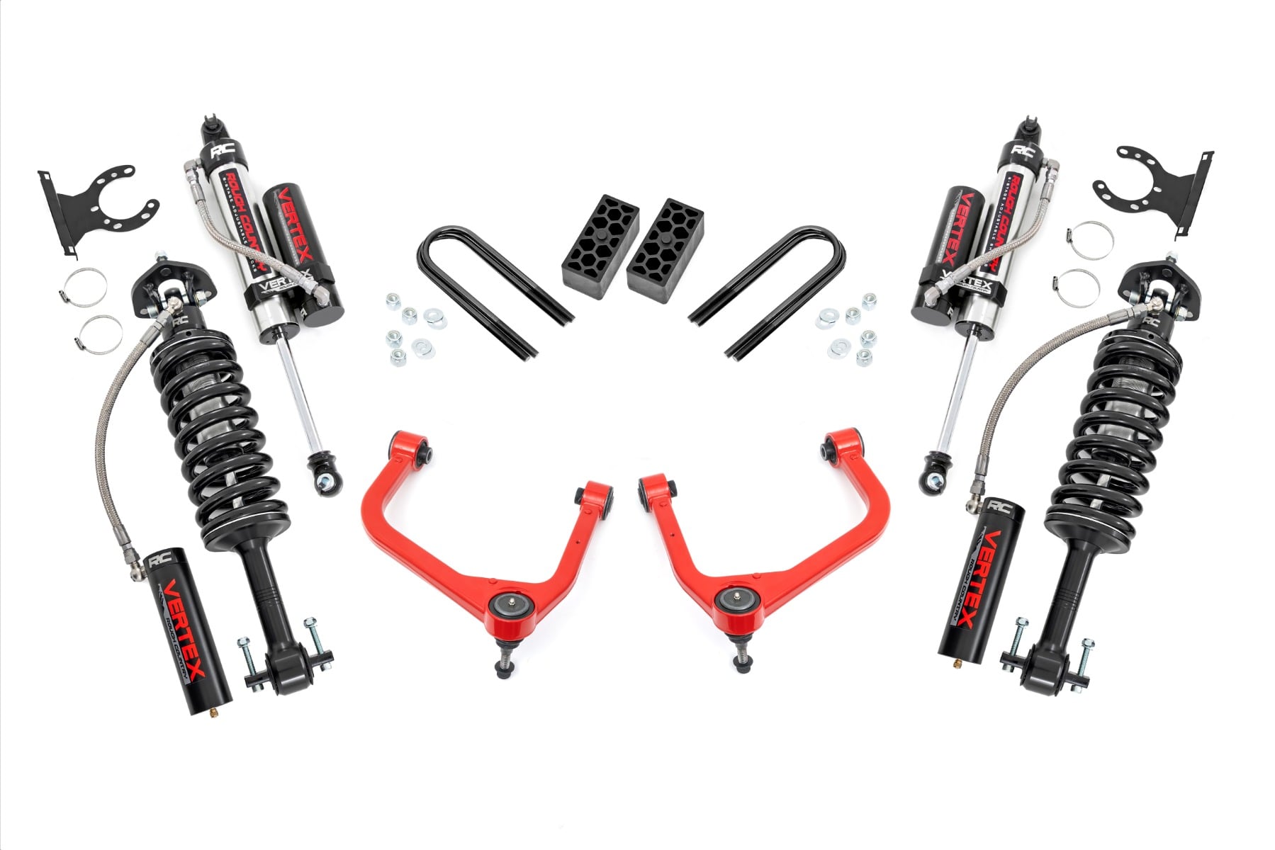 3.5 Inch Lift Kit Vertex Rear Mono Leaf Red Chevy Silverado 1500 (22-24) Rough Country