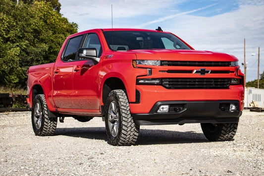 3.5 Inch Lift Kit Vertex/V2 Rear Mono Leaf Red Chevy Silverado 1500 (22-24) Rough Country-1