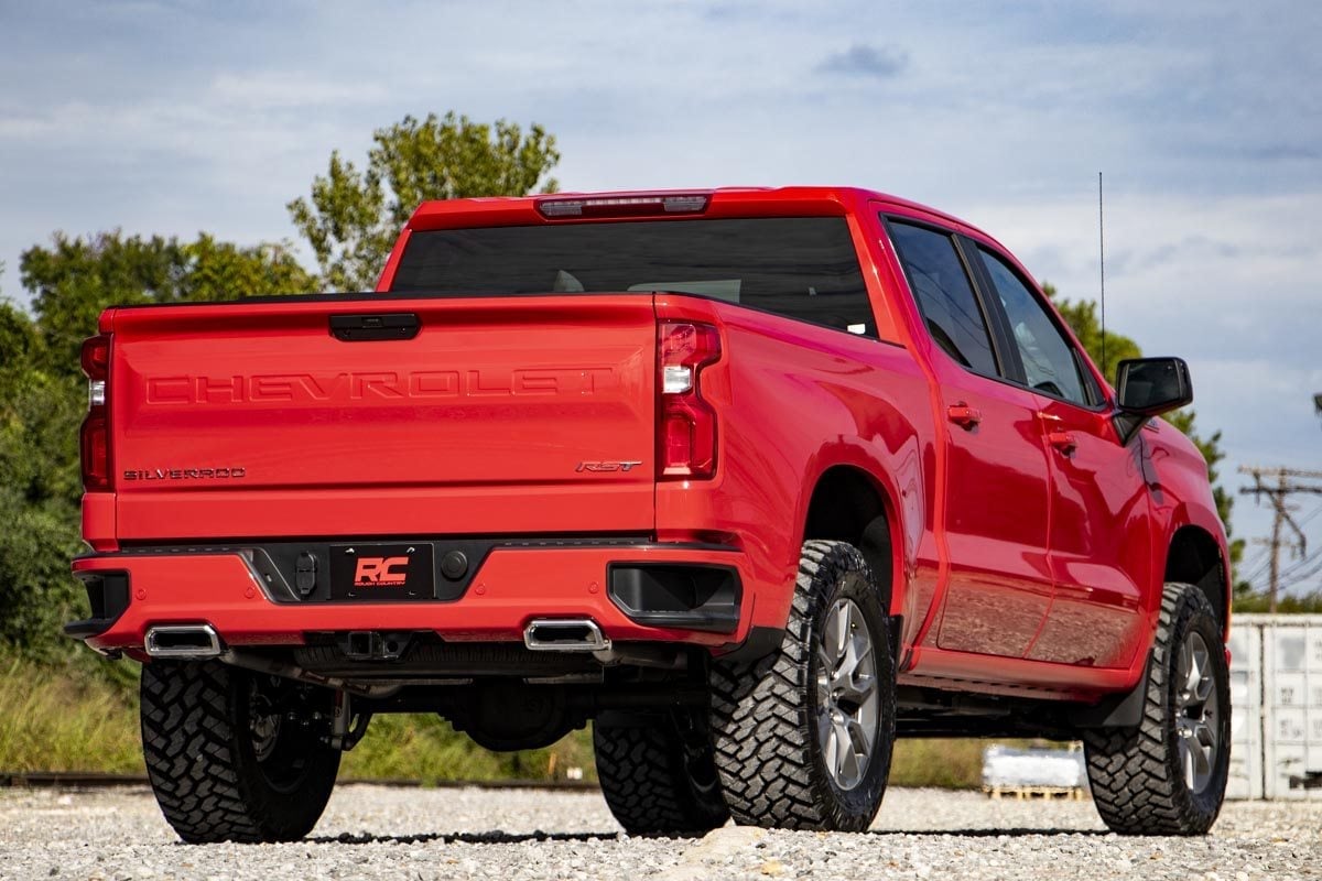 3.5 Inch Lift Kit Vertex/V2 Rear Mono Leaf Red Chevy Silverado 1500 (22-24) Rough Country-5