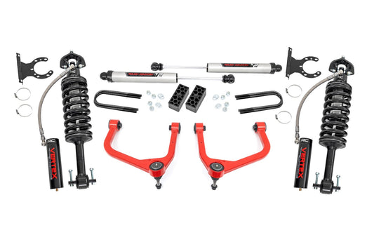 3.5 Inch Lift Kit Vertex/V2 Rear Mono Leaf Red Chevy Silverado 1500 (25-26) Rough Country