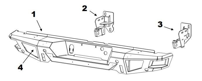BR20 Rear Bumper Replacement 2015-2020 Ford F-150 Go Rhino-1