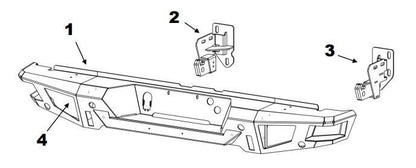BR20 Rear Bumper Replacement 2015-2020 Ford F-150 Go Rhino-1
