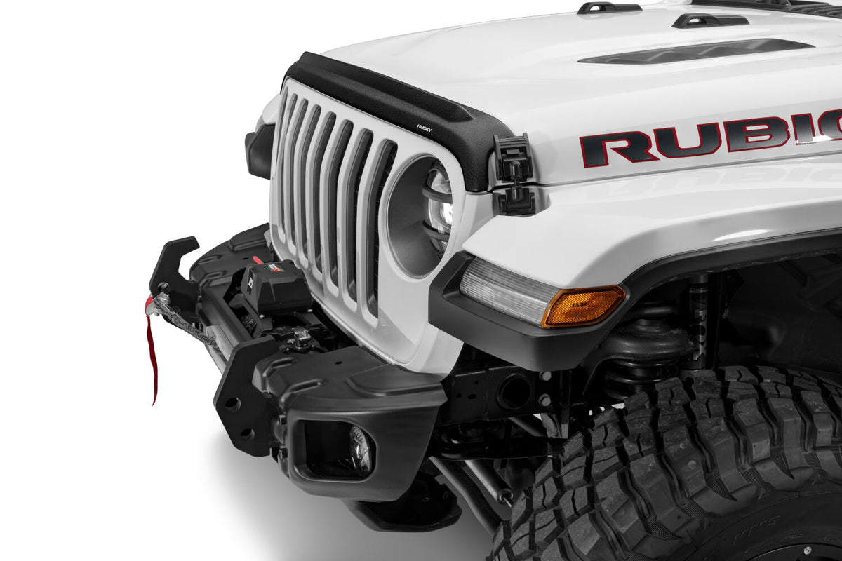 Aeroskin II Hood Protector Matte Black Low Profile For 2018-2026 Jeep Wrangler JL 2020-2025 Jeep Gladiator Husky Liners
