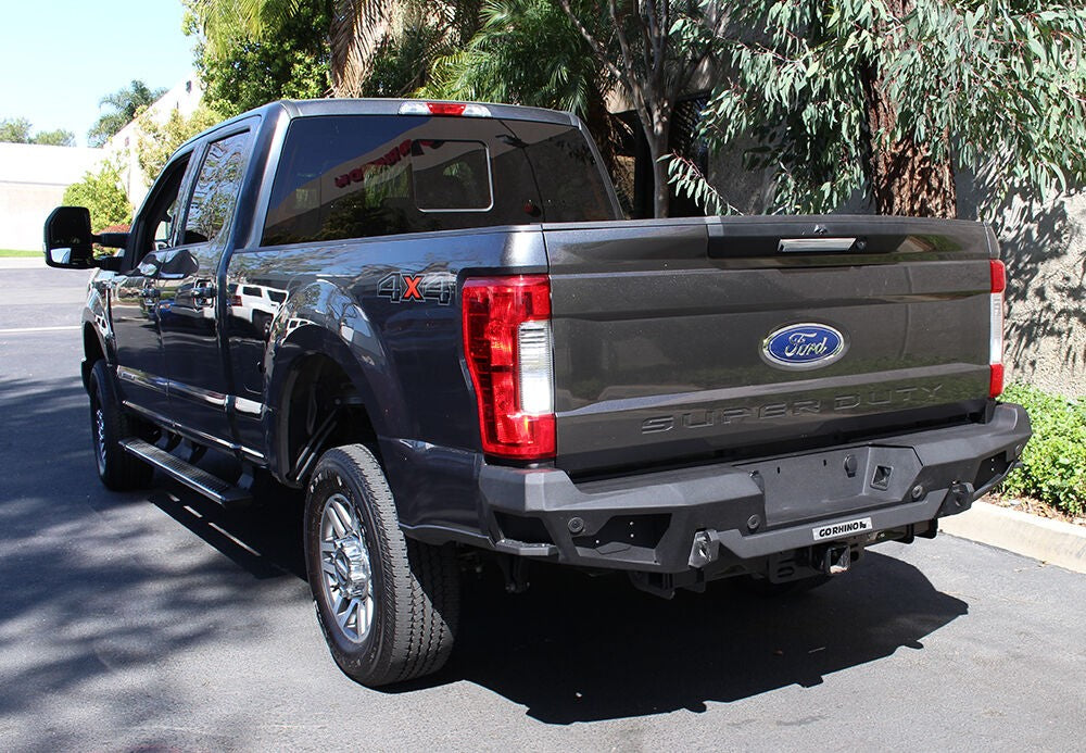 BR20.5 Rear Bumper Replacement Textured Black 2017-2022 Ford F-250/F-350 Go Rhino-1