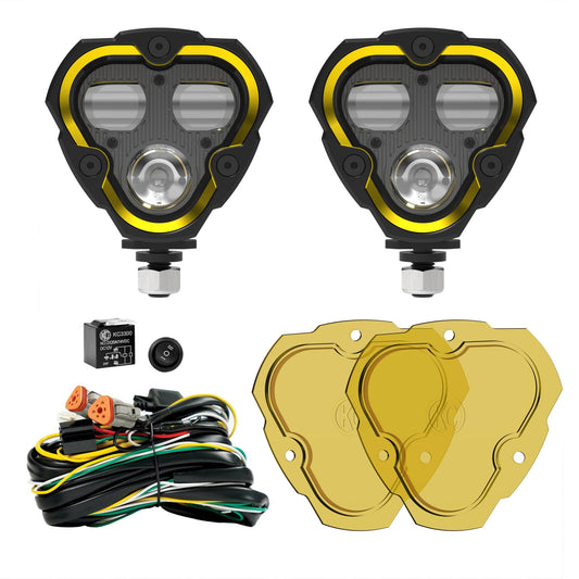 KC Flex Era 3 LED 3.5 Inch SAE Fog 2- Light Master Kit KC Hilites-1
