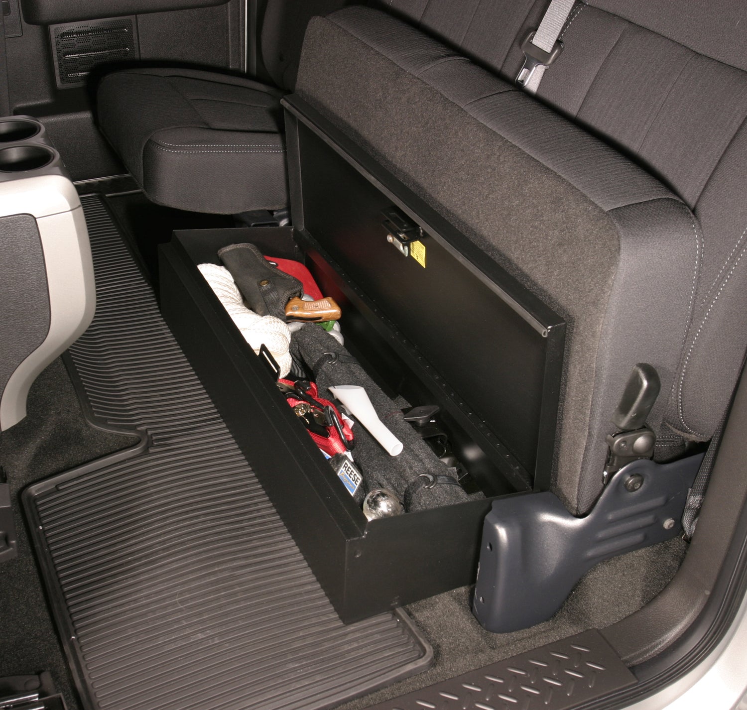 Rear Underseat Lockbox - 09-14 F-150 w/ Extended Cab Black Products Tuffy Security-3