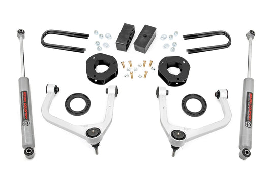 3.5 Inch Lift Kit Mono Leaf Rear GMC Sierra 1500 2WD/4WD (2019-2024) Rough Country