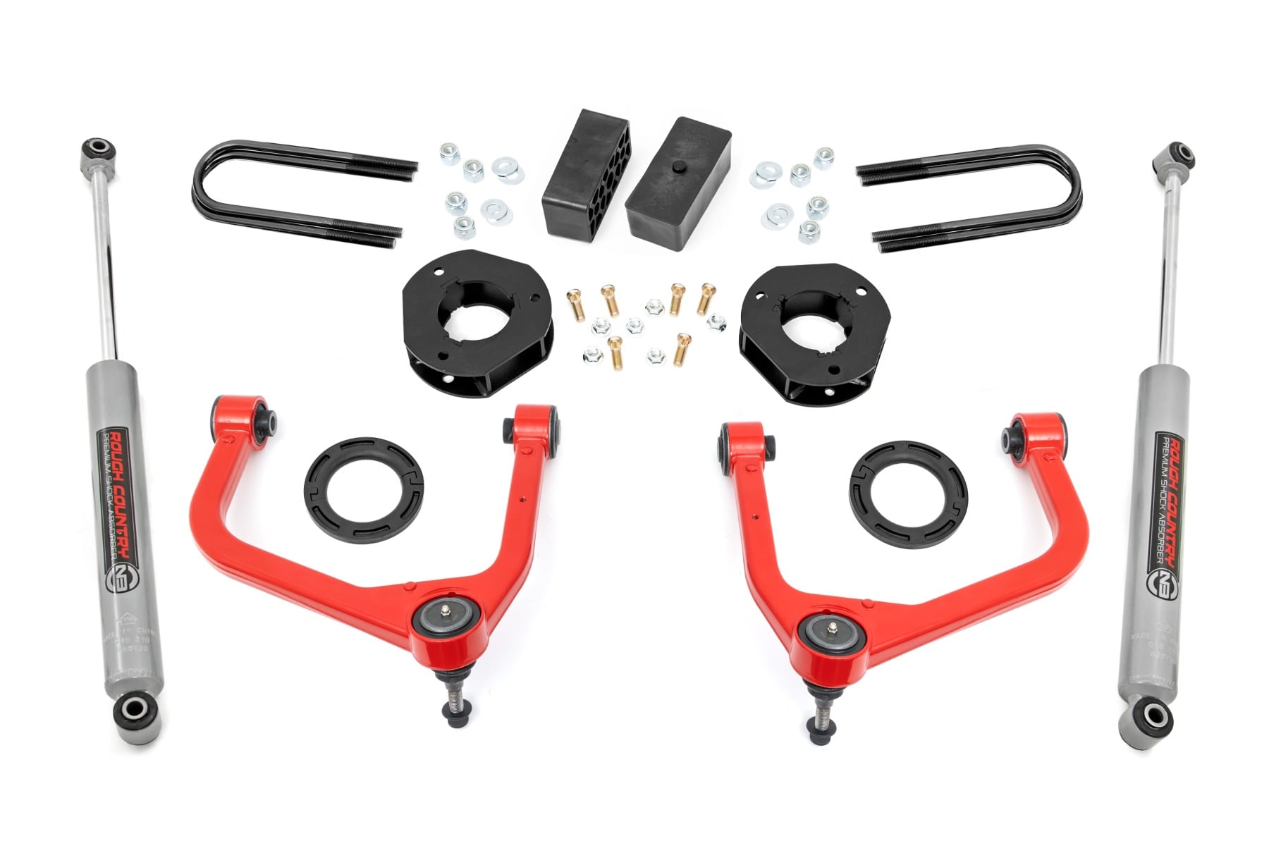 3.5 Inch Lift Kit Mono Leaf Rear Red GMC Sierra 1500 2WD/4WD (2025-2026) Rough Country