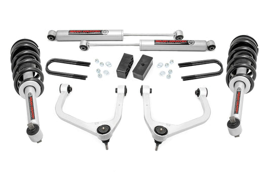 3.5 Inch Lift Kit Mono Leaf Rear N3 Struts GMC Sierra 1500 (25-26) Rough Country