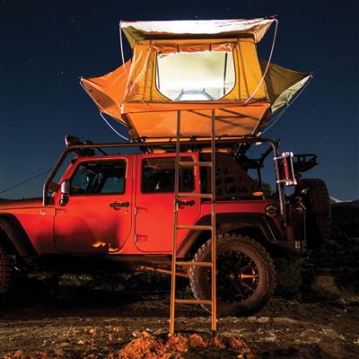 Overlander XL Roof Top Tent 122 Inch W x 76 Inch L x 51 Inch H Load Capacity 770 lbs Coyote Tan Smittybilt-7