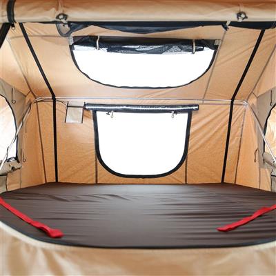 Overlander XL Roof Top Tent 122 Inch W x 76 Inch L x 51 Inch H Load Capacity 770 lbs Coyote Tan Smittybilt-8