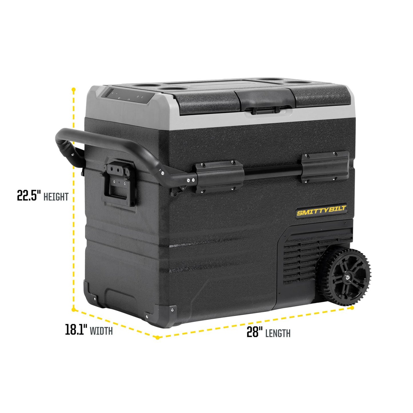Waypoint 55L Fridge/Freezer Dual Zone Fridge Outside Dimensions 28 inch Long x 22.5 inch tall x 18.1 Inch Wide Smittybilt-7
