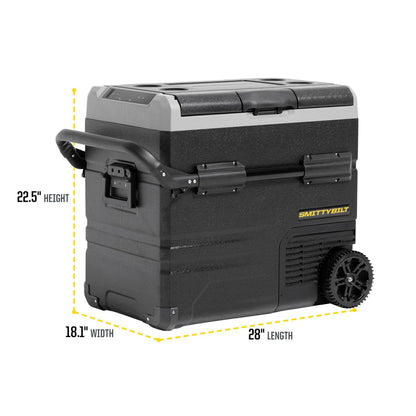 Waypoint 55L Fridge/Freezer Dual Zone Fridge Outside Dimensions 28 inch Long x 22.5 inch tall x 18.1 Inch Wide Smittybilt-7
