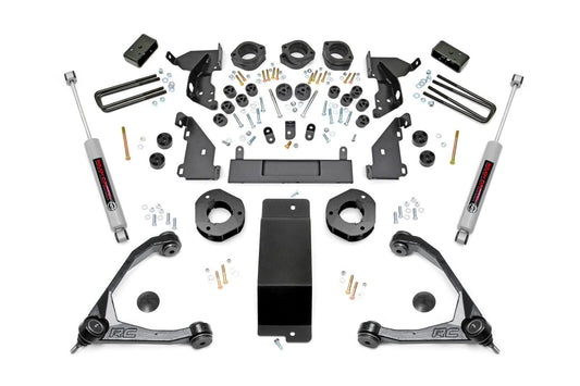 Rough Country 4.75 Inch GM Combo Lift Kit w/Upper Control Arms 14-16 Silverado/Sierra 1500 4WD Rough Country