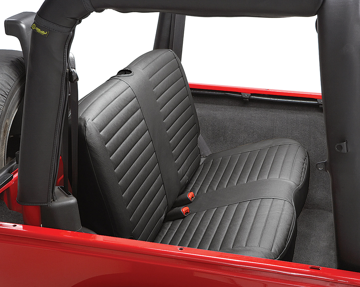 Jeep Wrangler Seat Covers For Jeep 2003-2006 Wrangler TJ Rear Premium Vinyl Fabric Black Diamond Bestop
