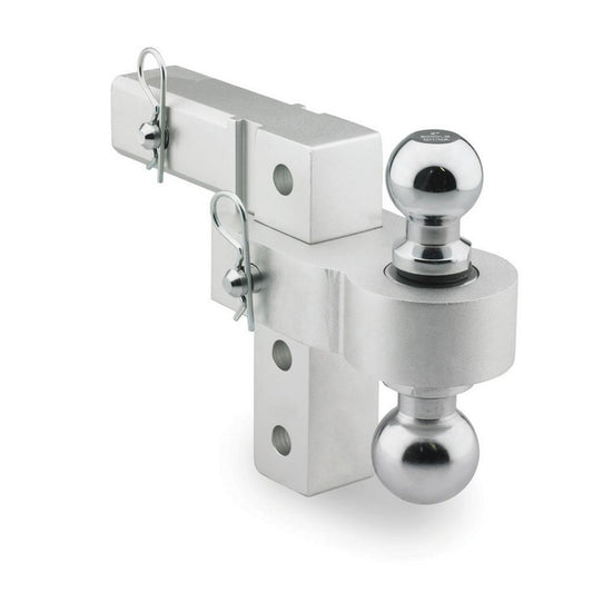 6 Inch Adjustable Aluminum Drop Hitch With Reversible 2 In And 1 7/8 Inch Smittybilt