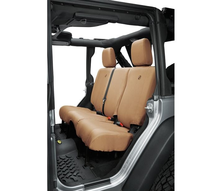 Bestop Jeep Seat Covers For Jeep 2007, 2013-2018 Wrangler JK 4 Door Rear Premium Vinyl Fabric Diamond Bestop