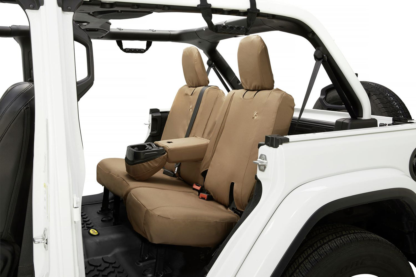 Jeep Seat Covers For Jeep 2018-2023 Wrangler JL 4 Door Rear With Fold Down Arm Rest Premium Vinyl Fabric Bestop-5