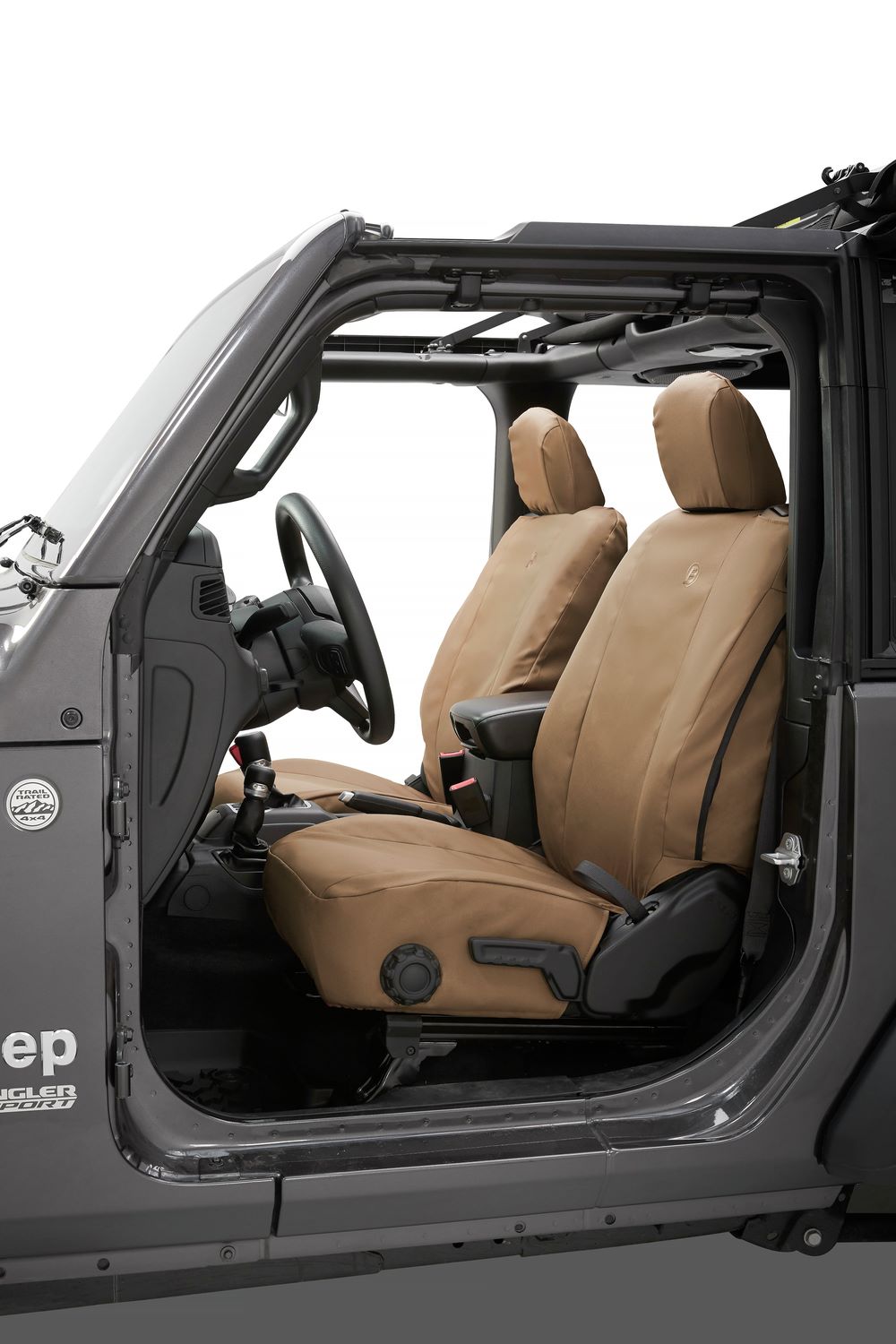 Jeep Seat Covers For Jeep 2018-Current Wrangler JL 2 Door Front Premium Vinyl Fabric Bestop-2