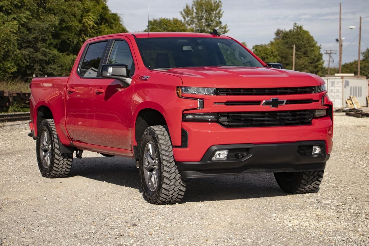 3.5 Inch Lift Kit Red Chevy Silverado 1500 2WD/4WD (2019-2024) Rough Country-4