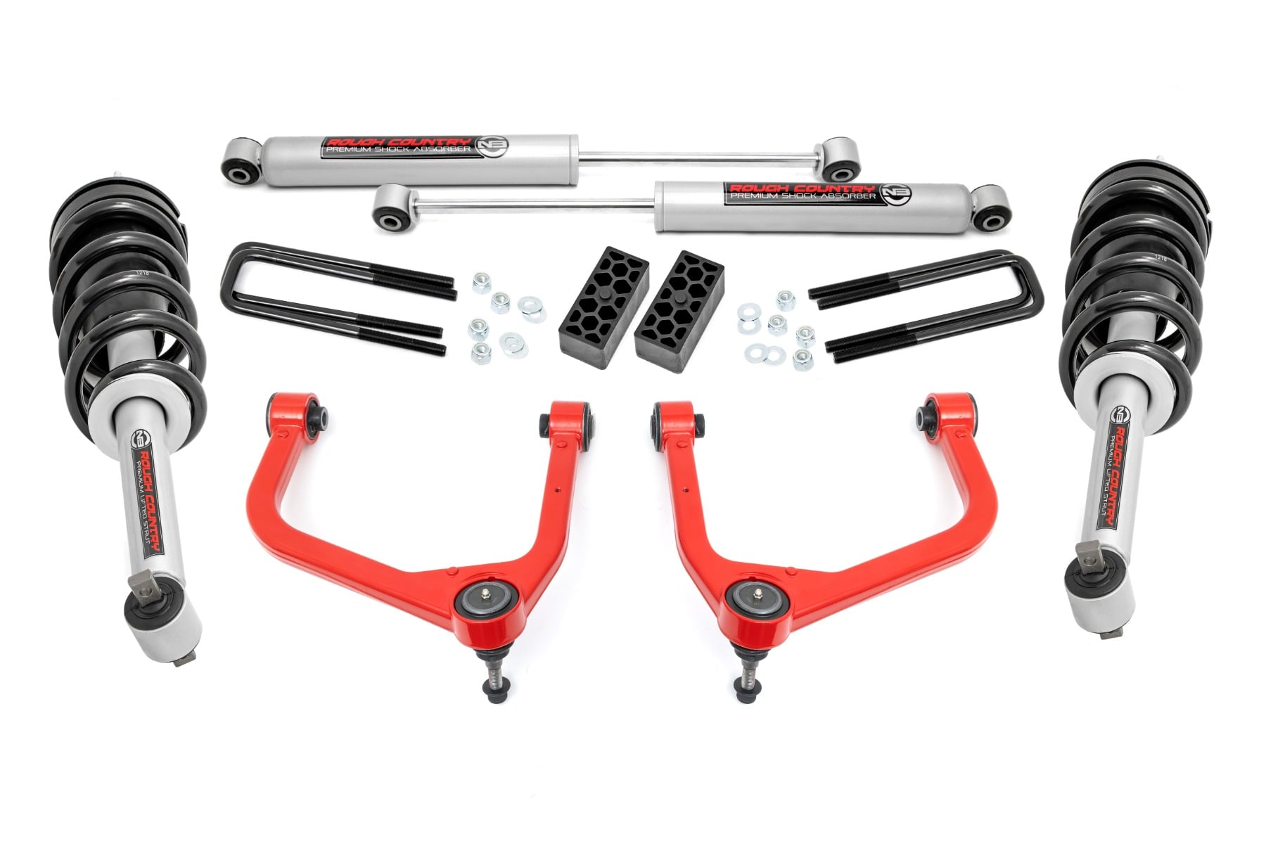 3.5 Inch Lift Kit N3 Struts Chevy Silverado 1500 2WD/4WD (2019-2024 & Classic) Rough Country