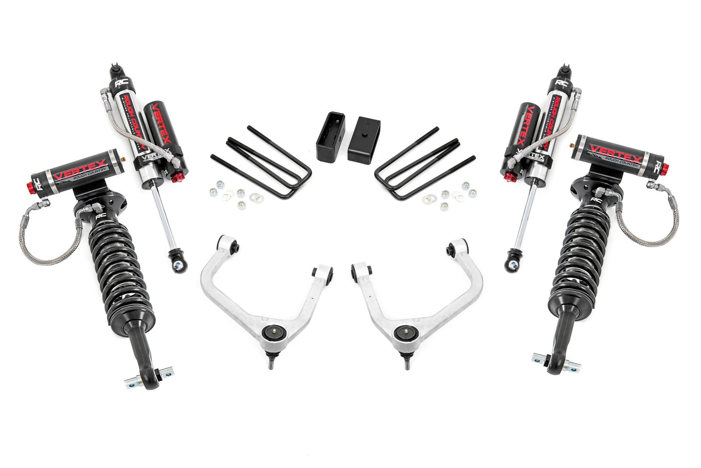 Rough Country 3.5 Inch Vertex Suspension Lift Kit w/ Forged Upper Control Arms For 19-21 Chevy 1500 PU 4WD/2WD Rough Country