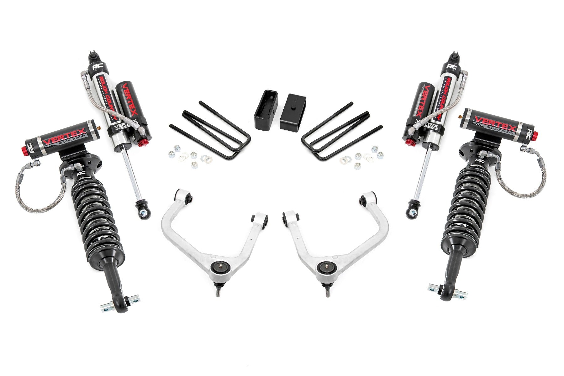 Rough Country 3.5 Inch Vertex Suspension Lift Kit w/ Forged Upper Control Arms For 19-21 Chevy 1500 PU 4WD/2WD Rough Country