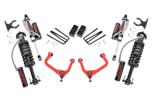 3.5 Inch Lift Kit Vertex Red Chevy Silverado 1500 2WD/4WD (2019-2024) Rough Country