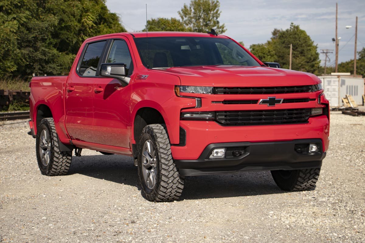 3.5 Inch Lift Kit Vertex Red Chevy Silverado 1500 2WD/4WD (2019-2024) Rough Country-4