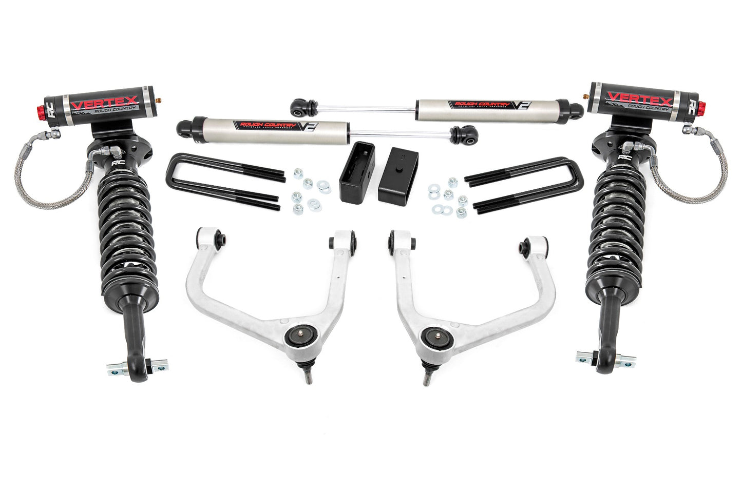 Rough Country 3.5 Inch Vertex Suspension Lift Kit w/ Forged Upper Control Arms w/V2 Shocks For 19-21 Chevy 1500 PU 4WD/2WD Rough Country