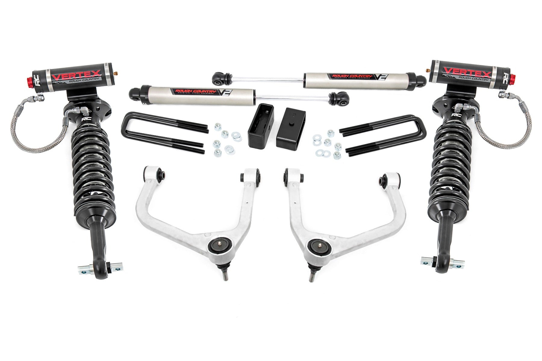 Rough Country 3.5 Inch Vertex Suspension Lift Kit w/ Forged Upper Control Arms w/V2 Shocks For 19-21 Chevy 1500 PU 4WD/2WD Rough Country