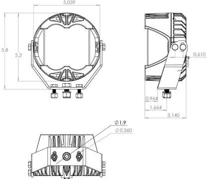 LP4 Pro LED Driving/Combo Amber Lens Pair Baja Designs-2