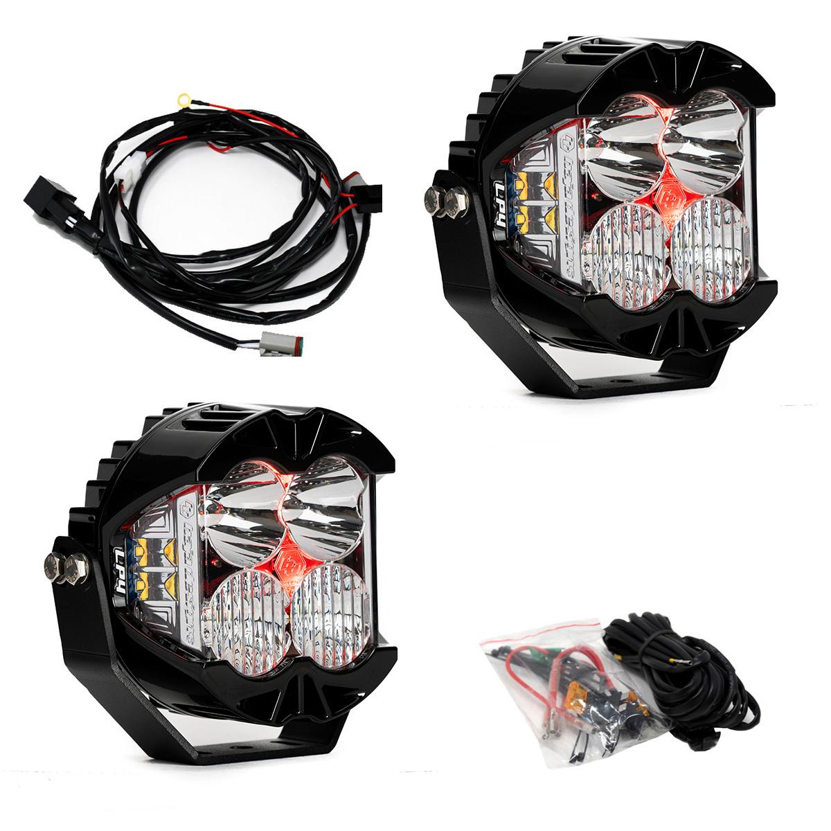LP4 Pro LED Auxiliary Light Pod Pair Light Pattern Driving/Combo Color Clear Backlight Baja Designs-2