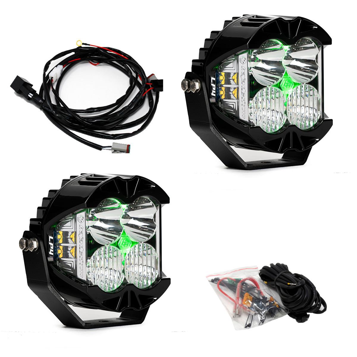 LP4 Pro LED Auxiliary Light Pod Pair Light Pattern Driving/Combo Color Clear Backlight Baja Designs