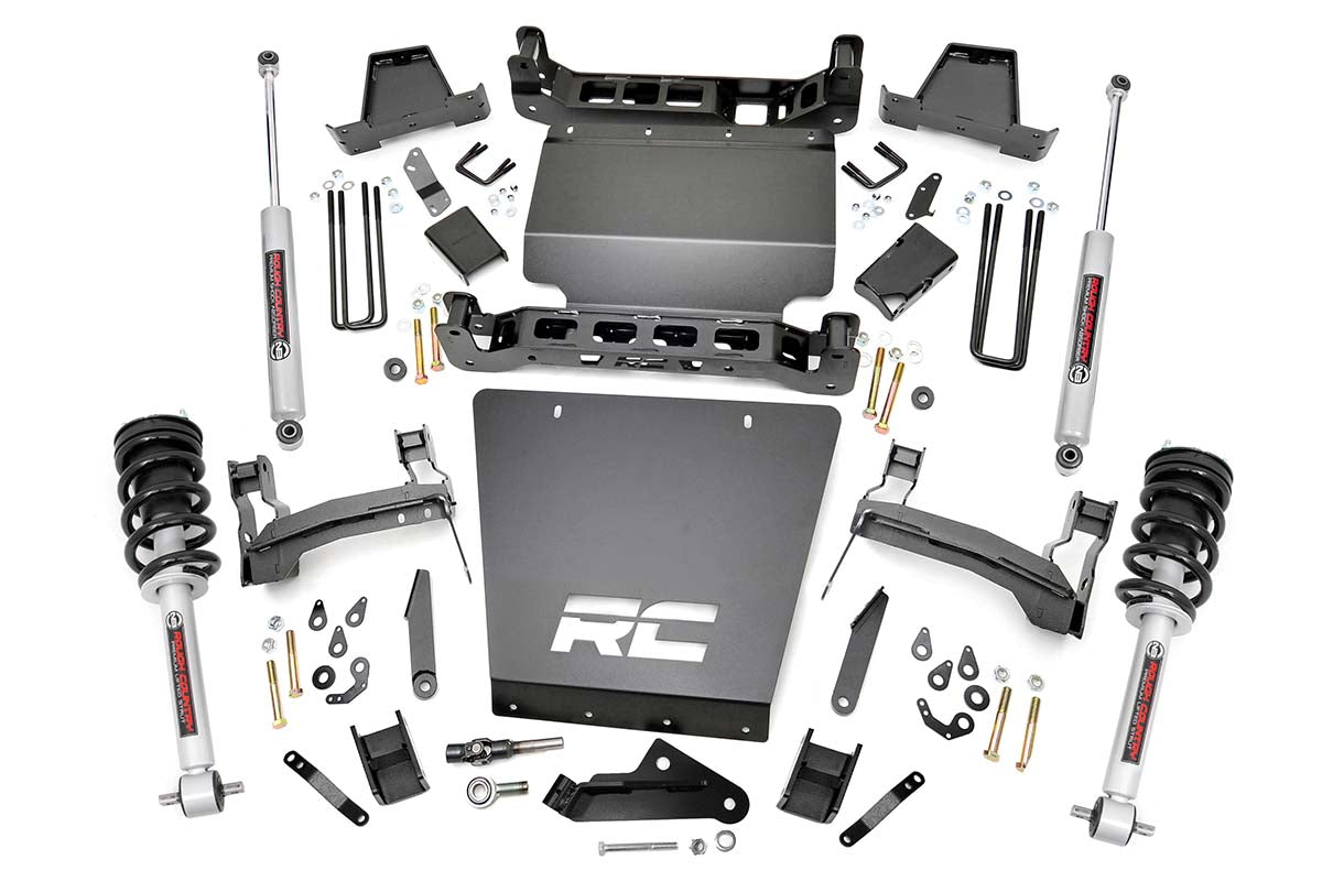 Rough Country 7 Inch Suspension Lift Kit Lifted Struts 14-18 Silverado/Sierra 1500 4WD Rough Country