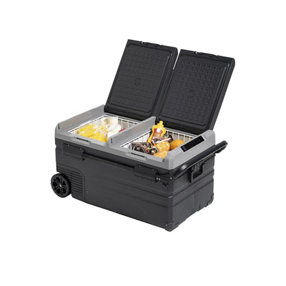 Basecamp 75L Fridge/Freezer Dual Zone Fridge Outside Dimensions 36.9 inch Long x 18.3 Inch Tall x 21.1 Inch Wide Smittybilt-4